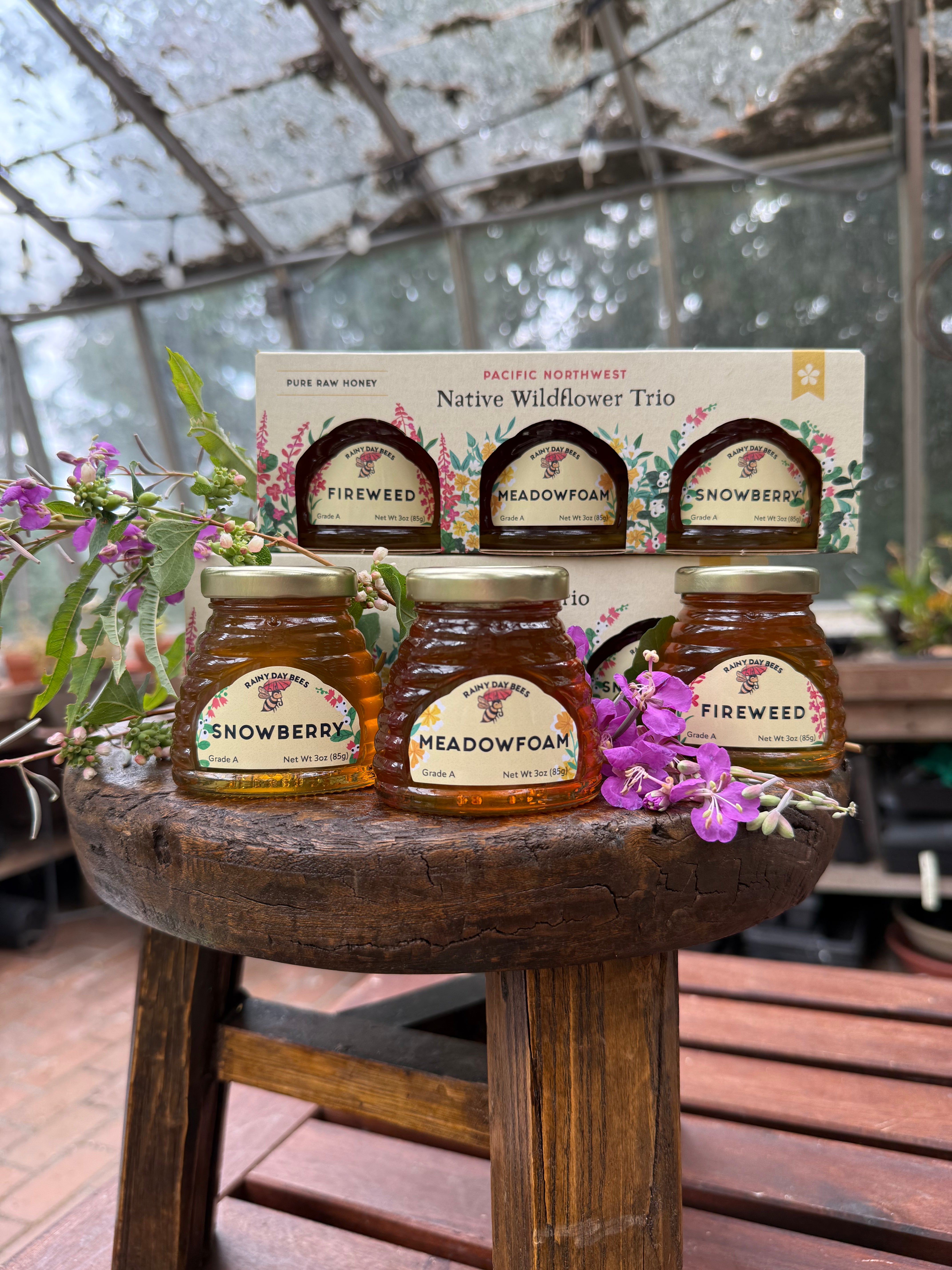 Native Wildflower Trio – Rainy Day Bees