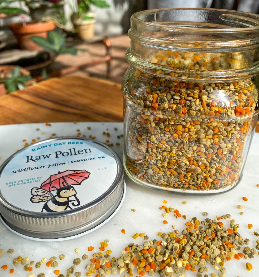 Raw Bee Pollen from Rainy Day Bees in Shoreline